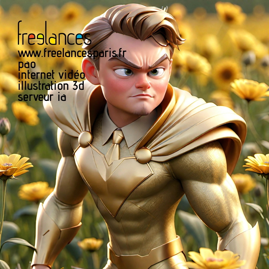 Pao mise en page internet vidéo illustration 3d serveur IA générative AI freelance paris studio de création magazines cazz9jb0